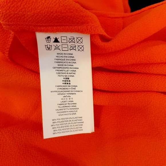 Michael Kors Orange Poppy Studded Sleeveless Blouse Tank Top Large New - Picture 6 of 6